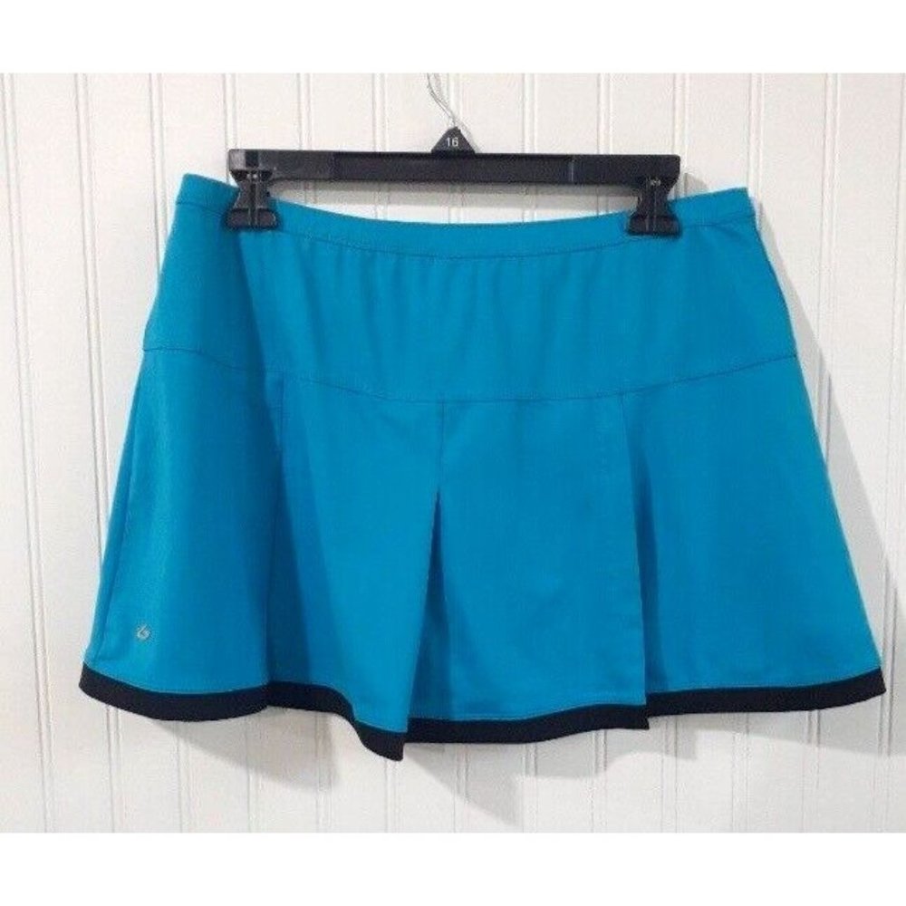 Bolle Women's Large Blue with Black Trim Activewear Athletic Tennis Skort